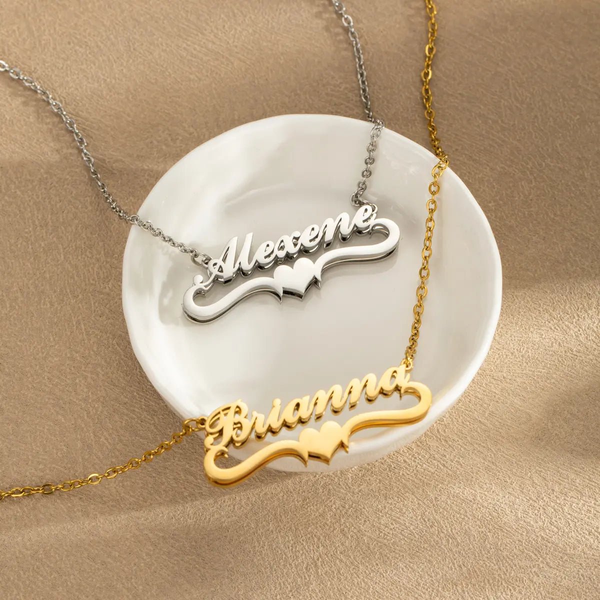 Double Layer Custom Name Necklace - ISMI JEWELS