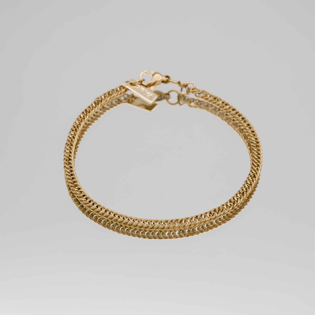 Double Link Curb Chain Bracelet - ISMI JEWELS