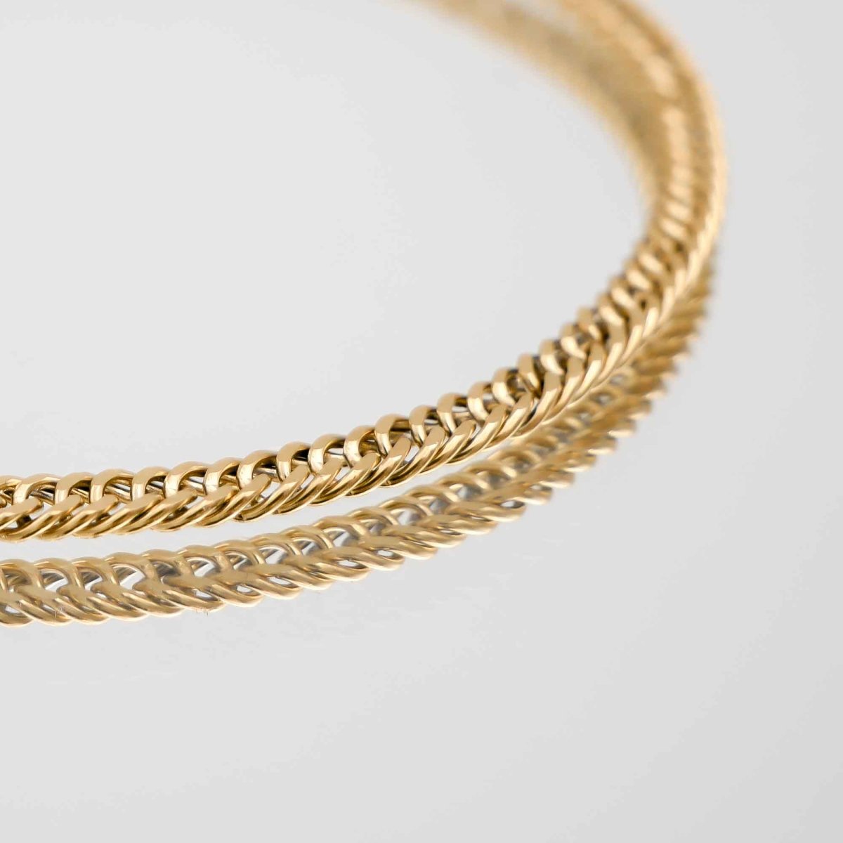 Double Link Curb Chain Bracelet - ISMI JEWELS