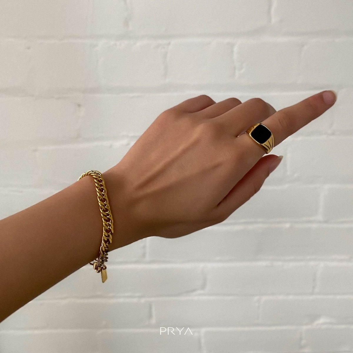 Double Link Curb Chain Bracelet - ISMI JEWELS