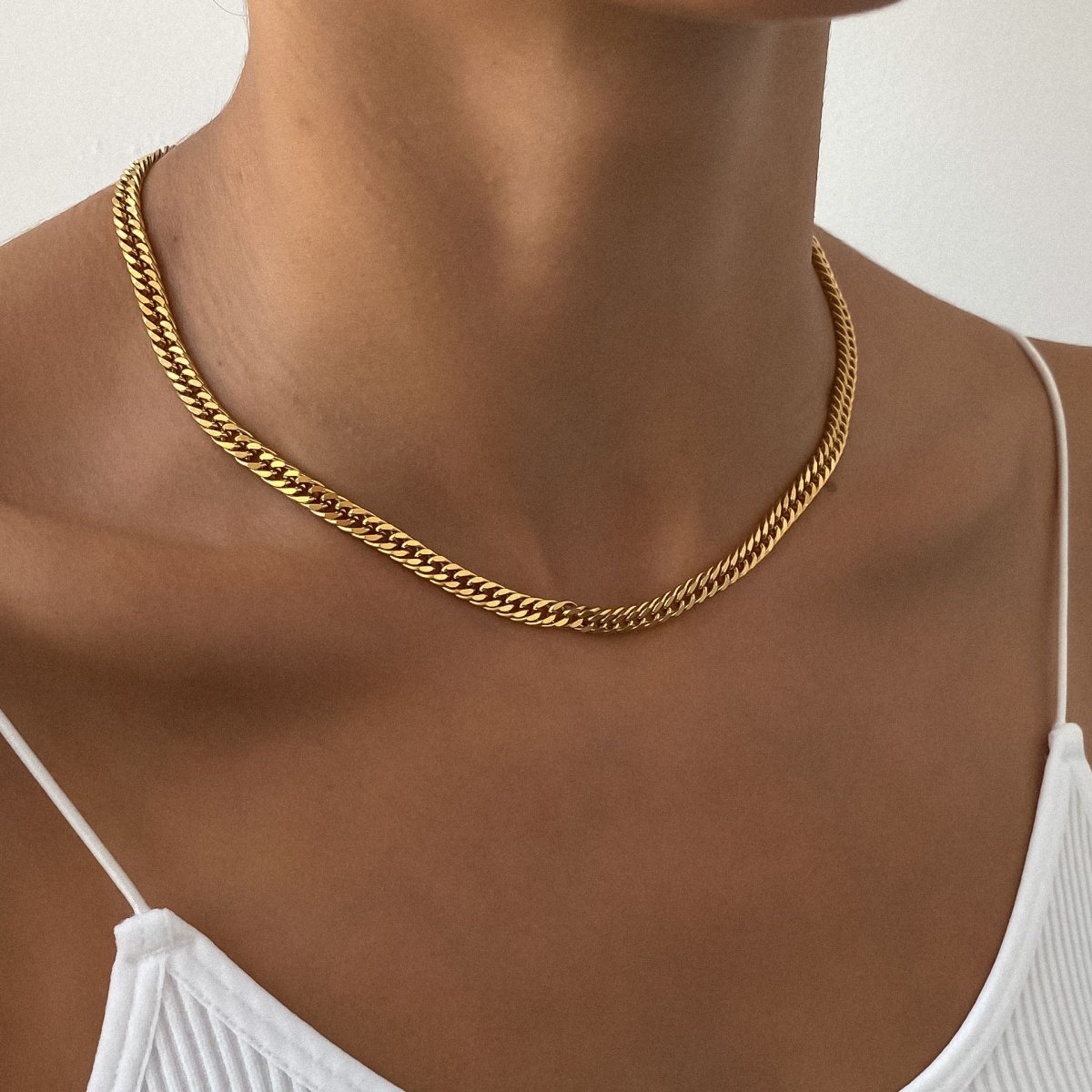 Double Link Curb Chain | Gold - ISMI JEWELS