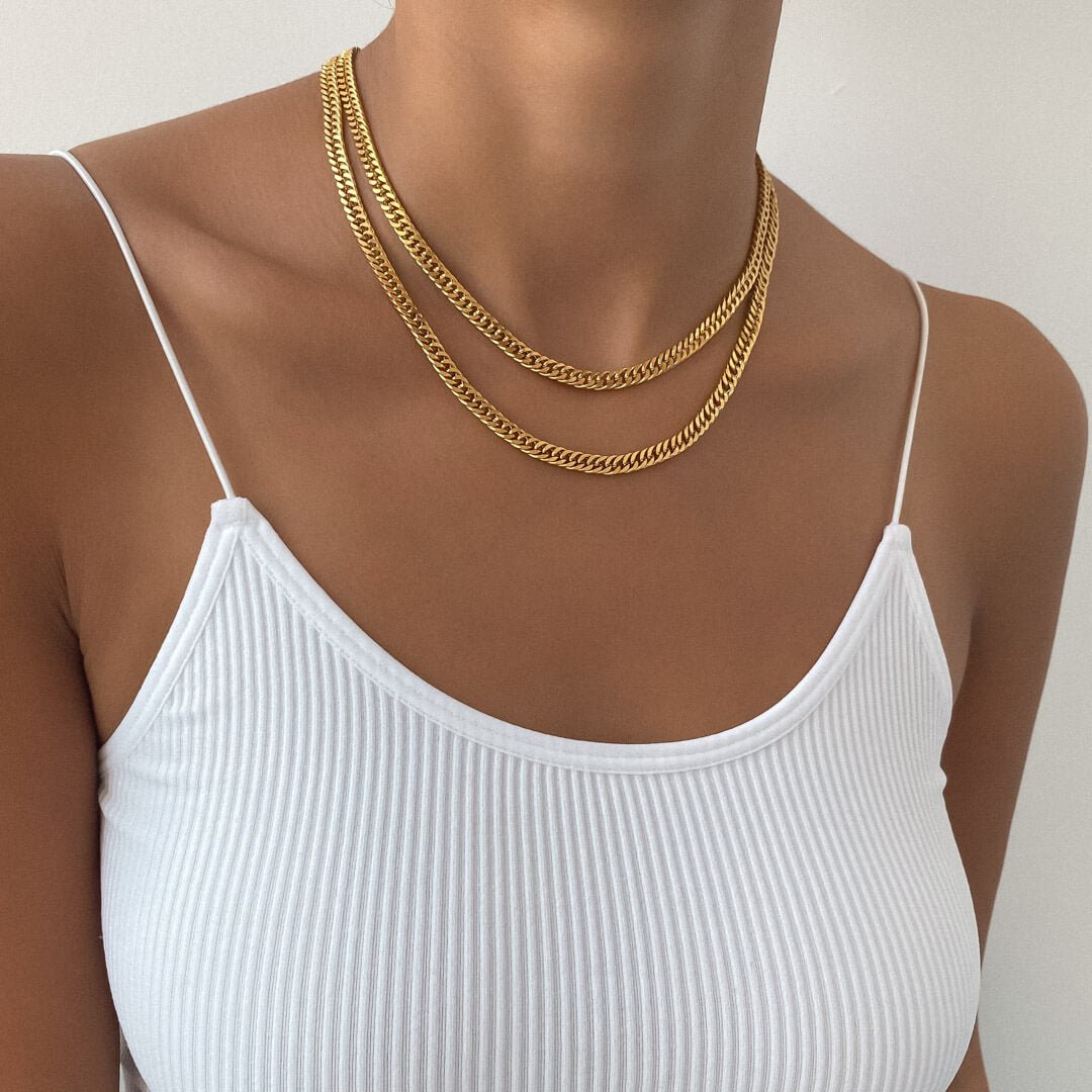 Double Link Curb Chain | Gold - ISMI JEWELS