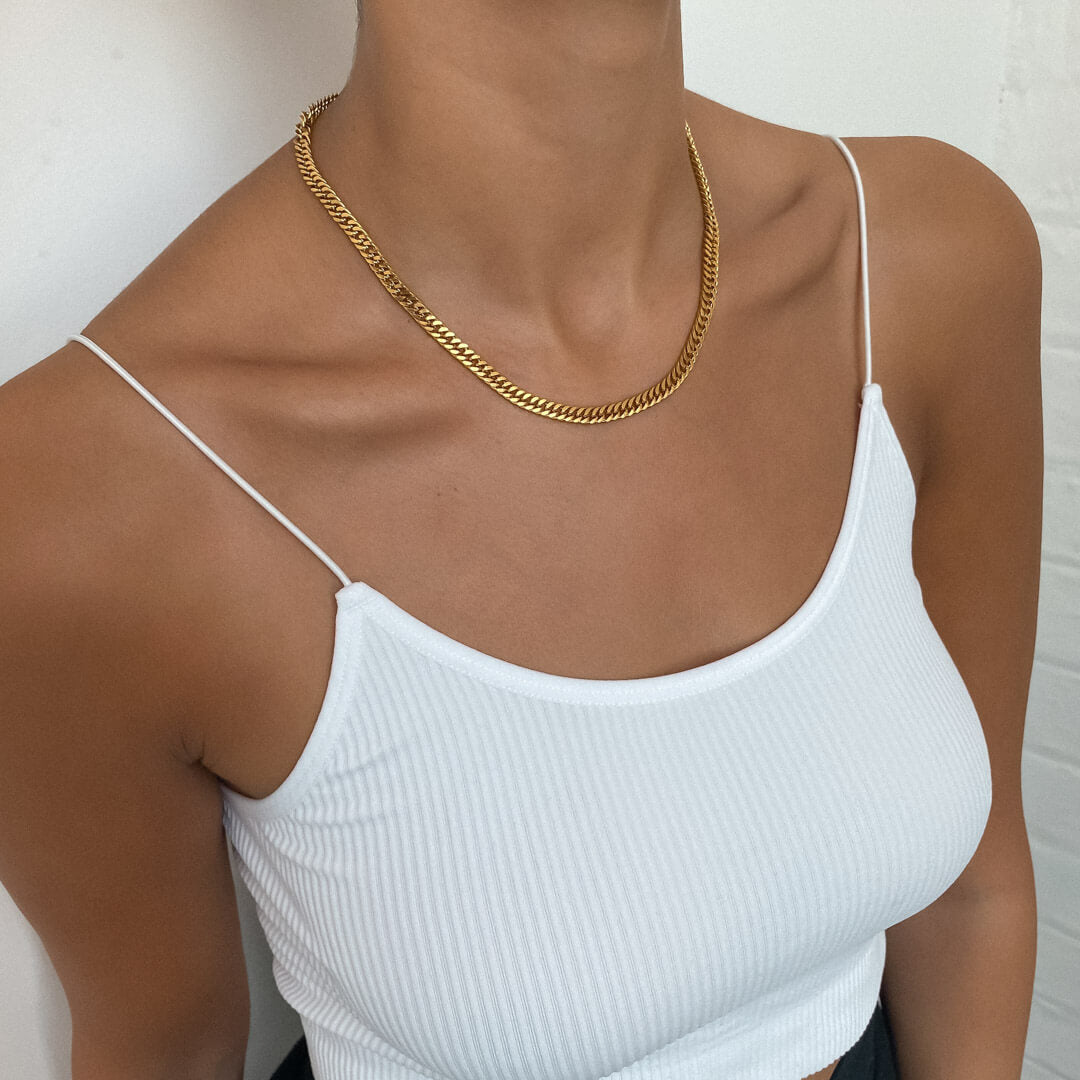 Double Link Curb Chain | Gold - ISMI JEWELS
