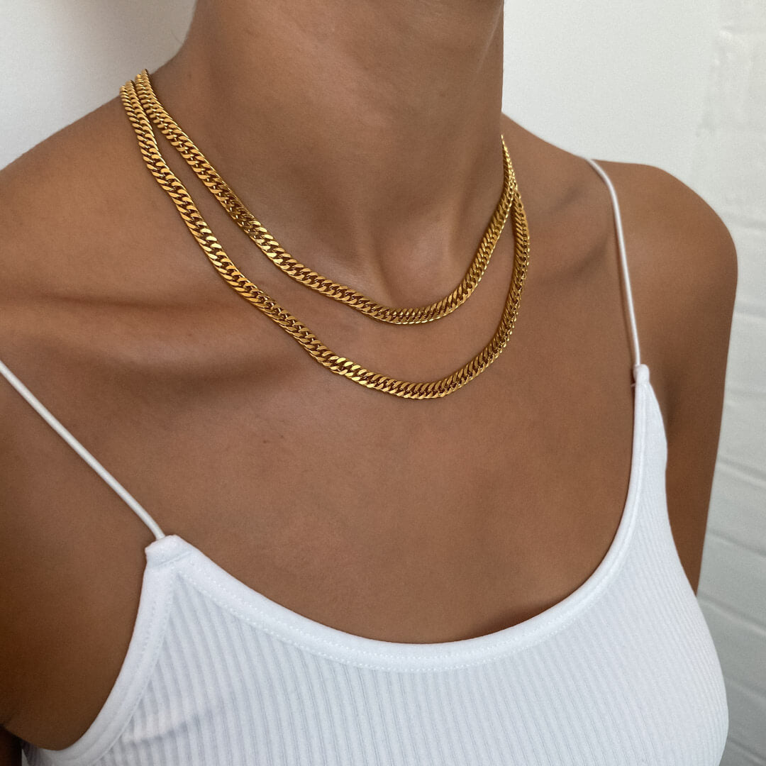 Double Link Curb Chain | Gold - ISMI JEWELS