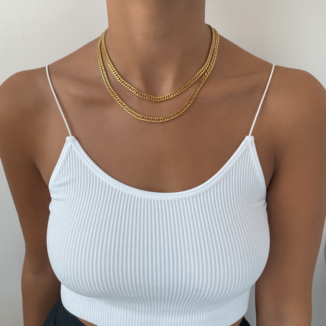 Double Link Curb Chain | Gold - ISMI JEWELS