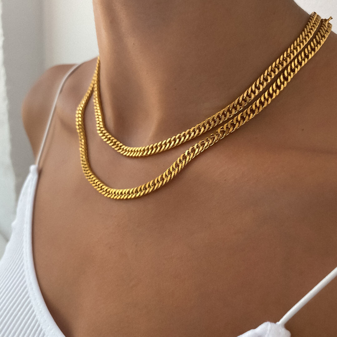 Double Link Curb Chain | Gold - ISMI JEWELS