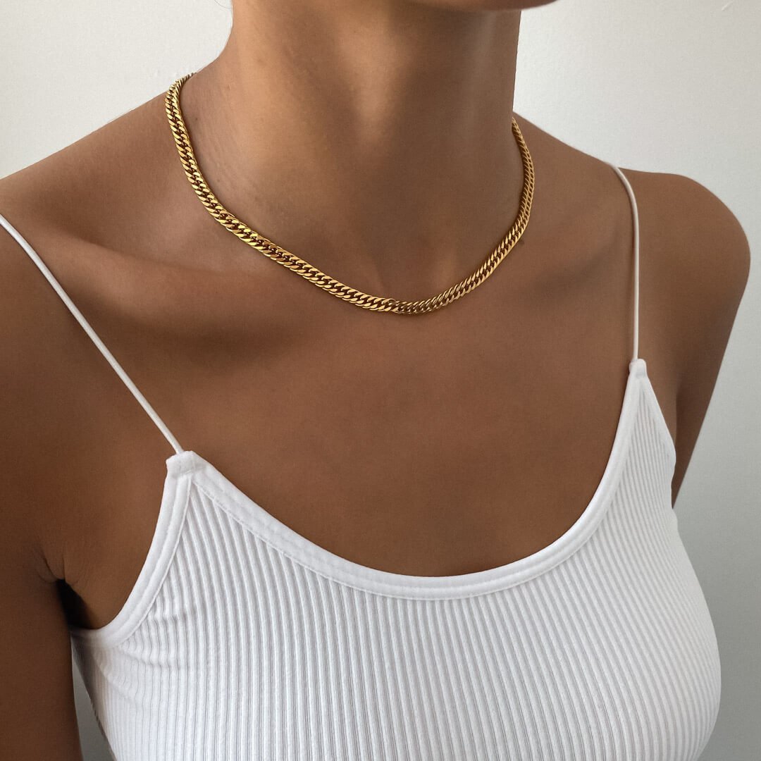 Double Link Curb Chain | Gold - ISMI JEWELS