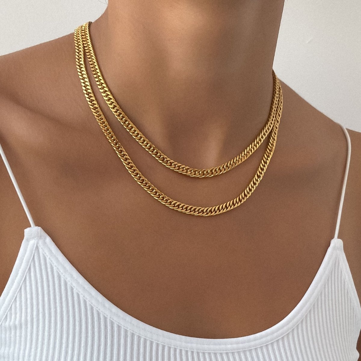 Double Link Curb Chain | Gold - ISMI JEWELS