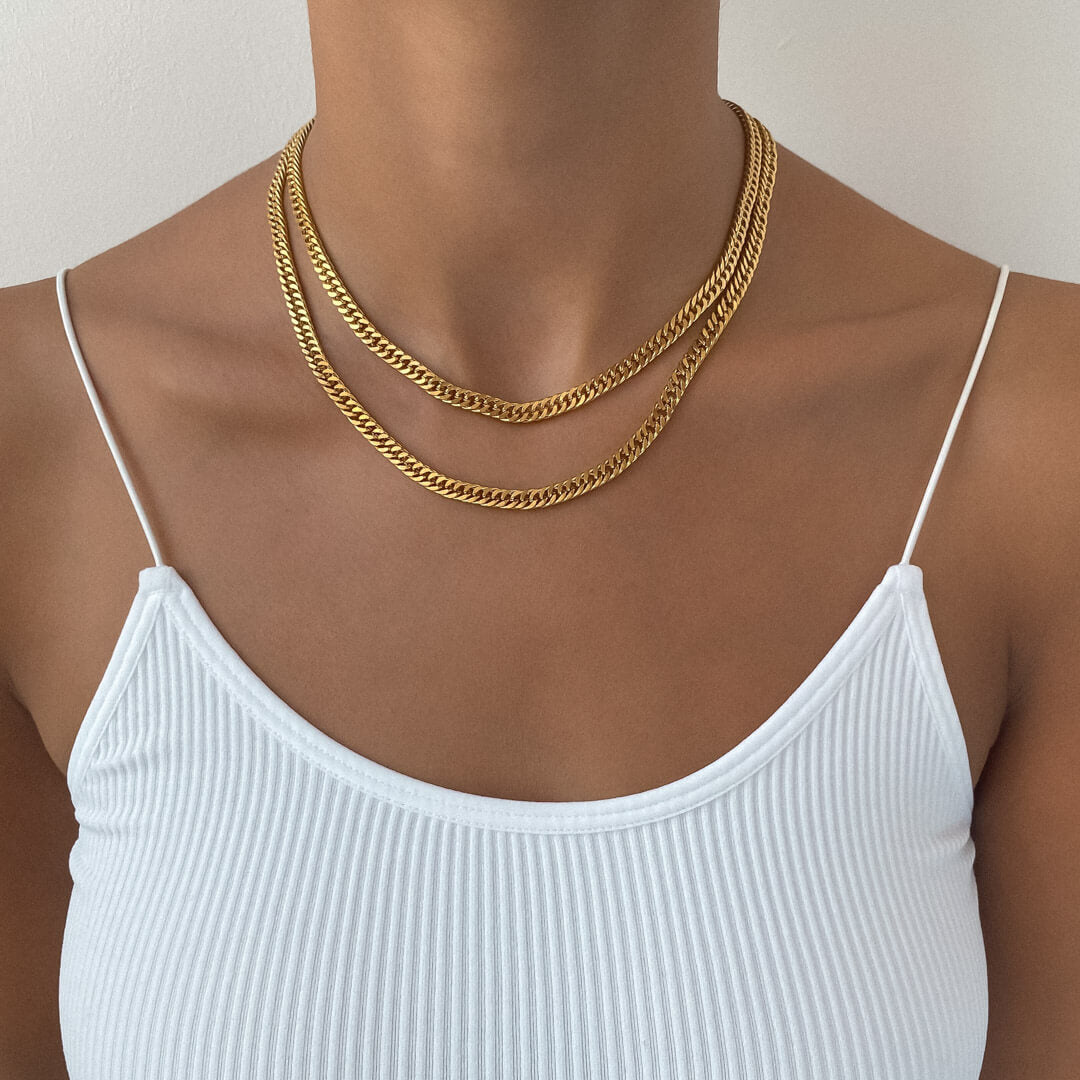 Double Link Curb Chain | Gold - ISMI JEWELS