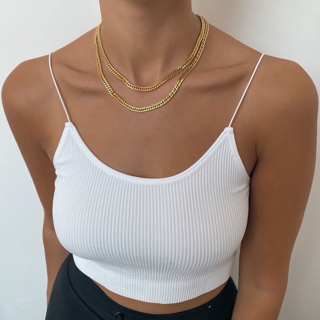 Double Link Curb Chain | Gold - ISMI JEWELS