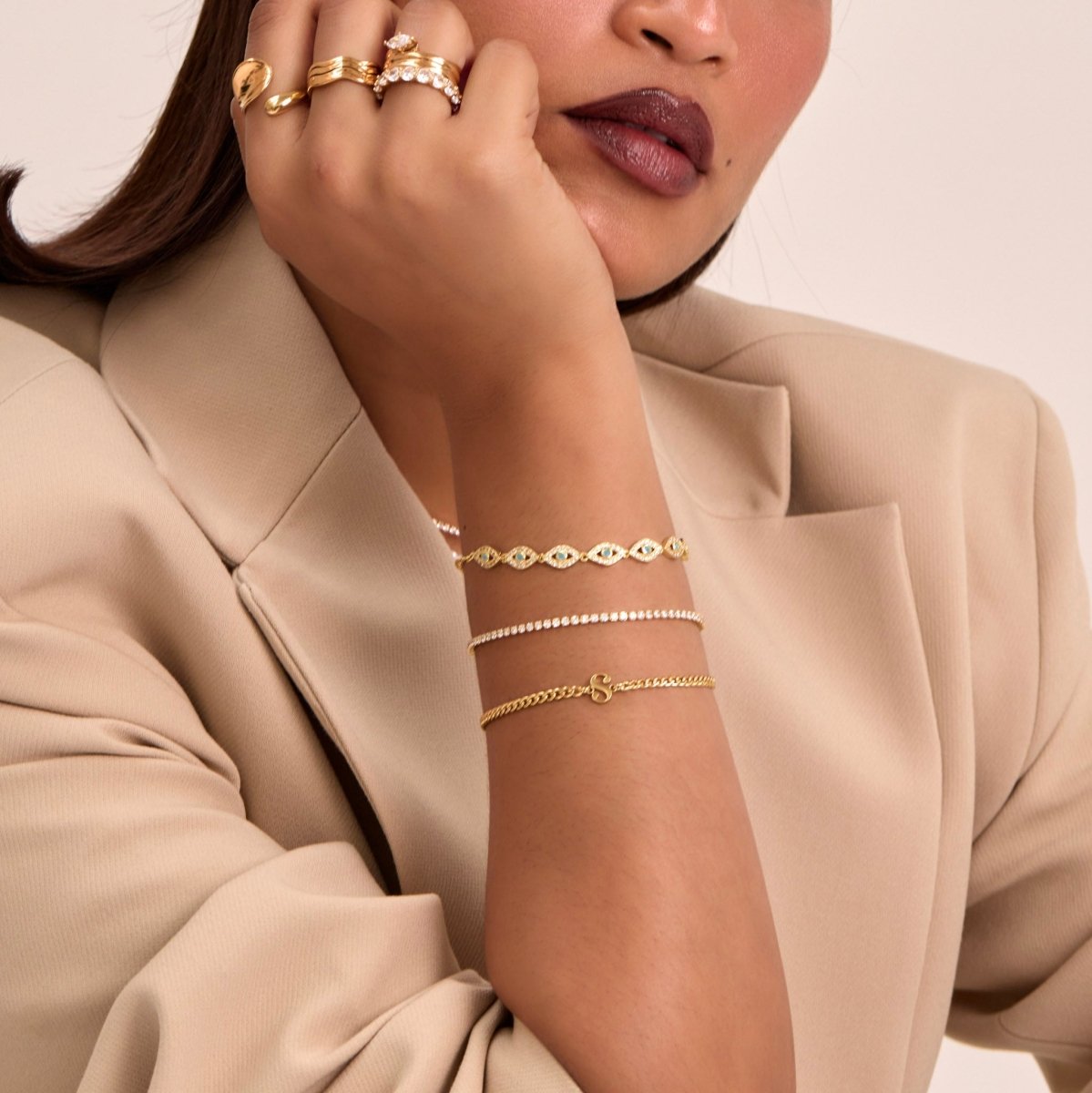 Dubai Initial Bracelet - ISMI JEWELS