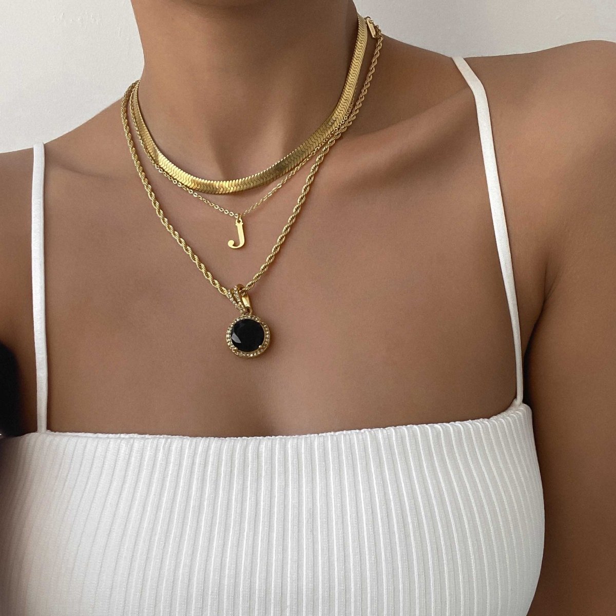 Dubai Initial Necklace - ISMI JEWELS