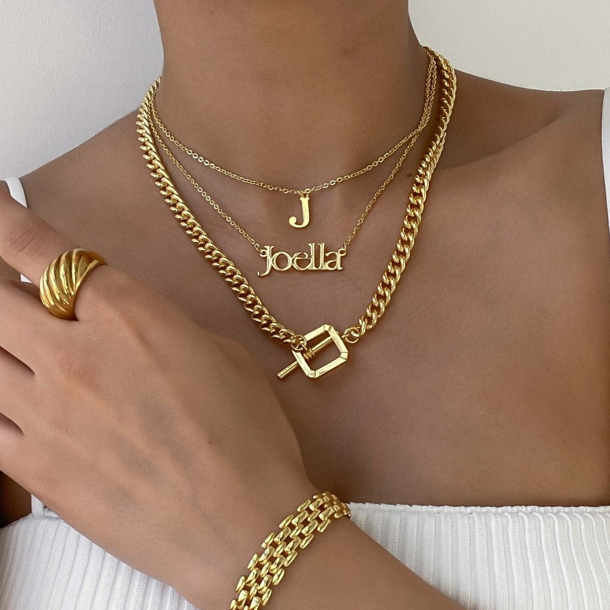 Dubai Initial Necklace - ISMI JEWELS