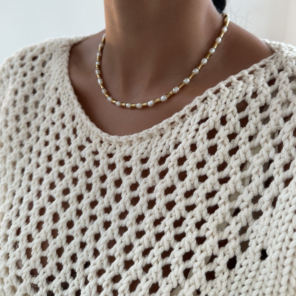 Eden Pearl Bead Necklace - ISMI JEWELS