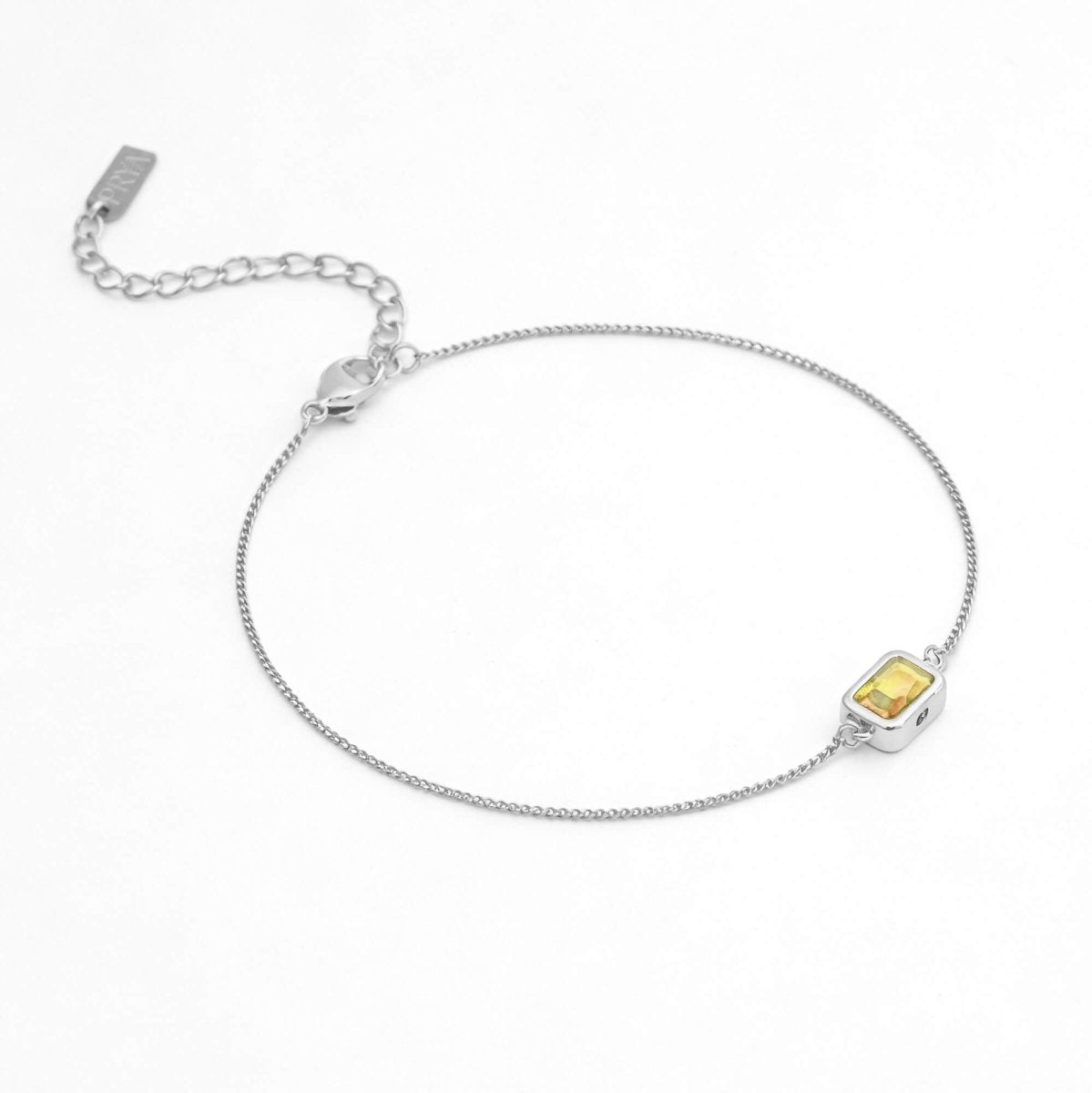 Emerald Cut Birthstone Bracelet - ISMI JEWELS