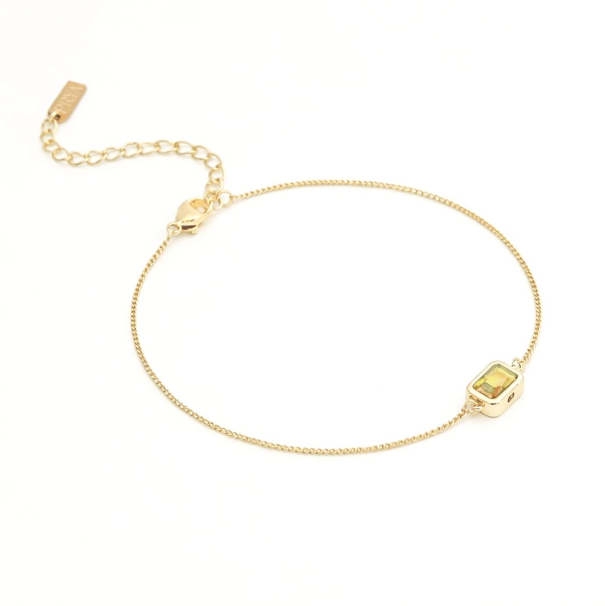 Emerald Cut Birthstone Bracelet - ISMI JEWELS