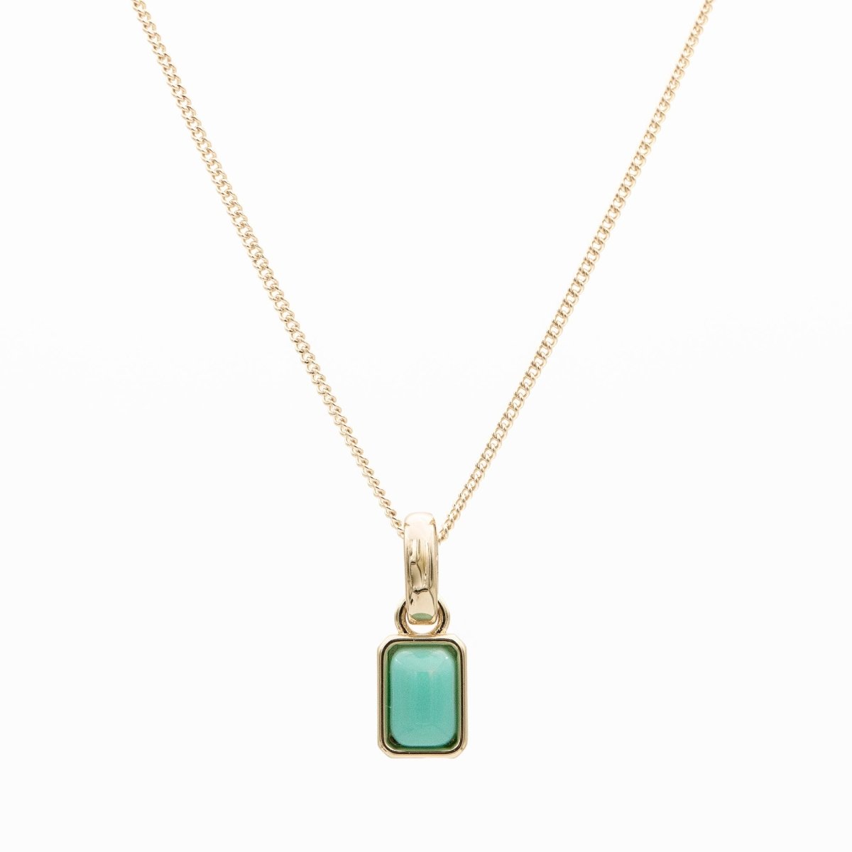 Emerald Cut Birthstone Necklace - ISMI JEWELS