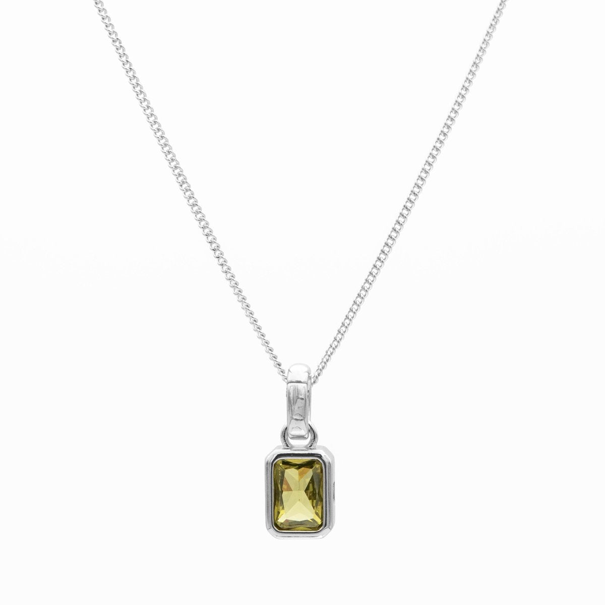 Emerald Cut Birthstone Necklace - ISMI JEWELS