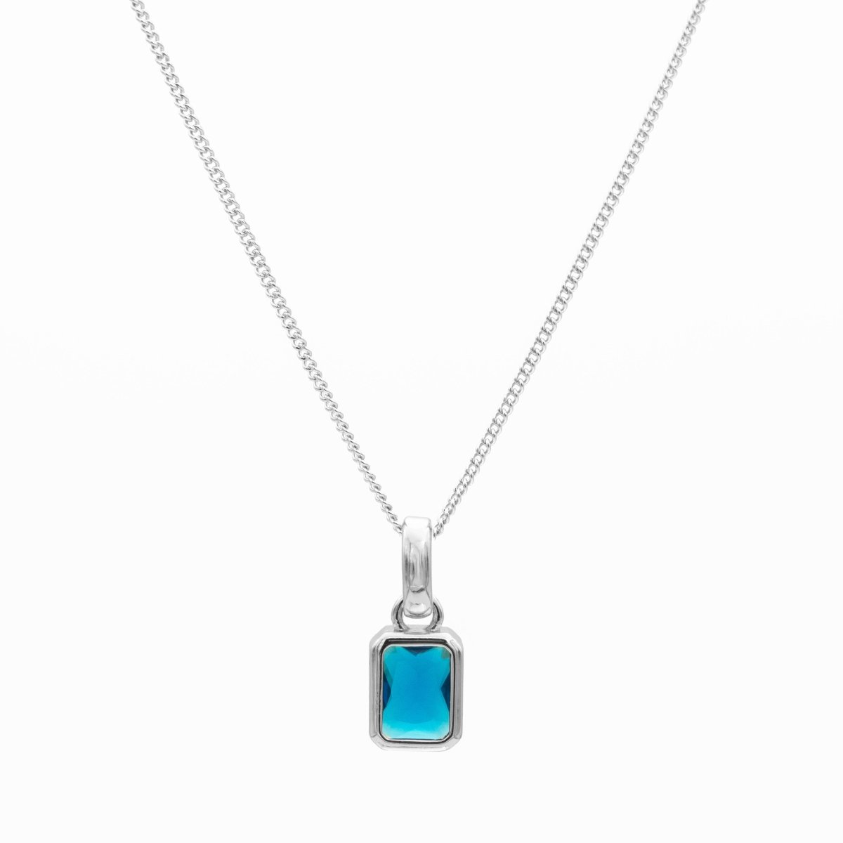 Emerald Cut Birthstone Necklace - ISMI JEWELS