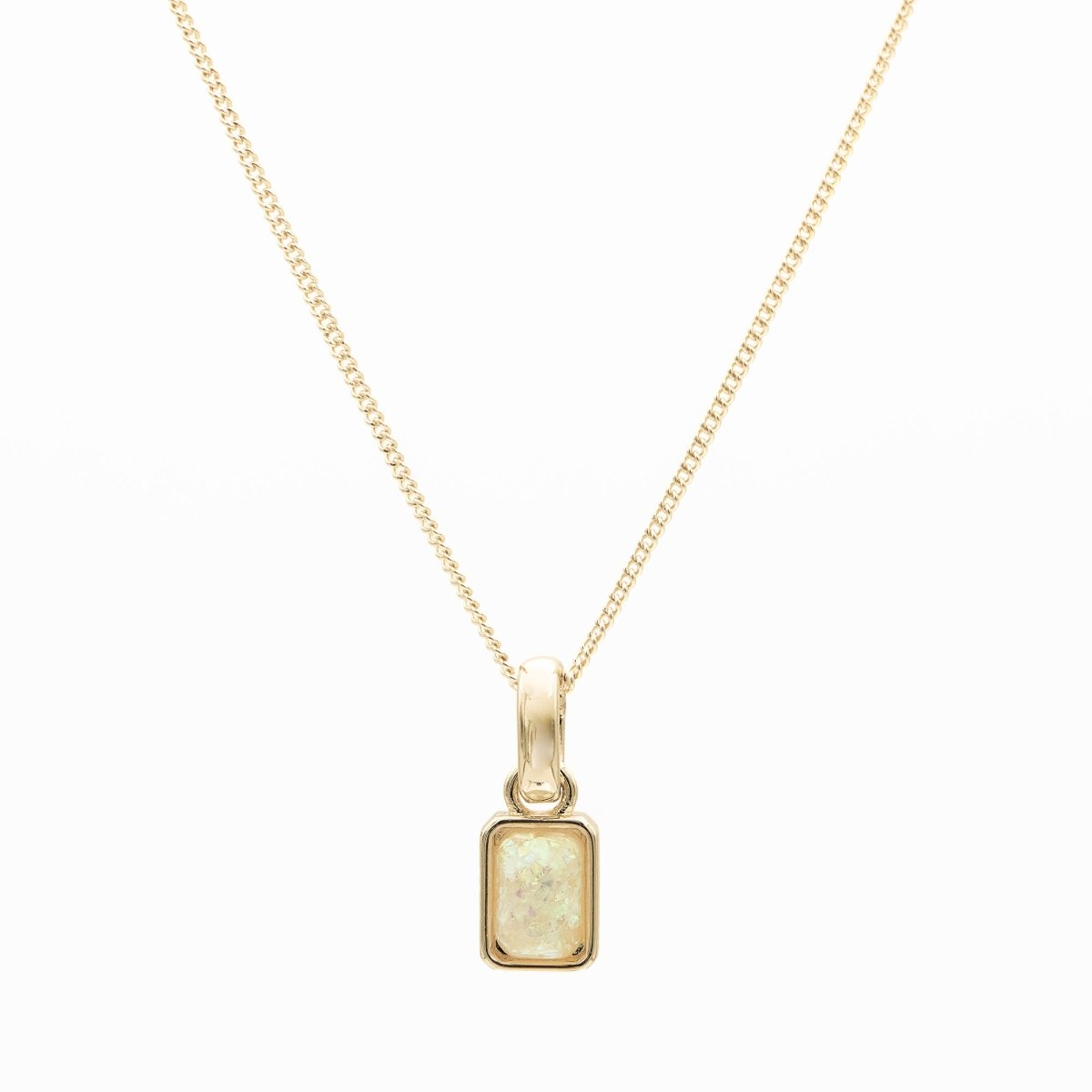 Emerald Cut Birthstone Necklace - ISMI JEWELS