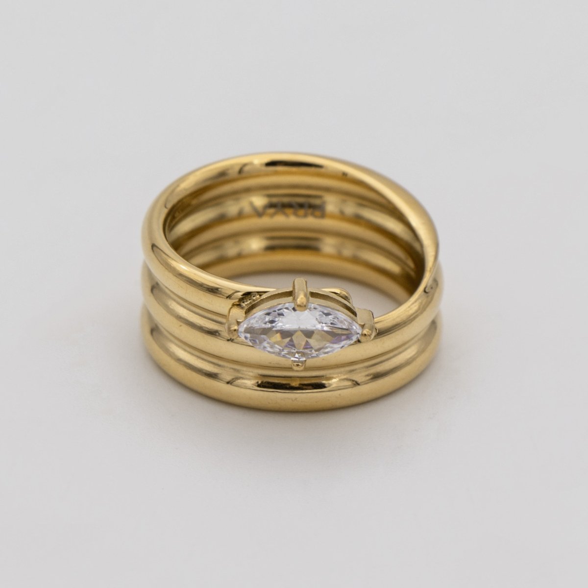 Emilia Double Band Stone Ring - ISMI JEWELS