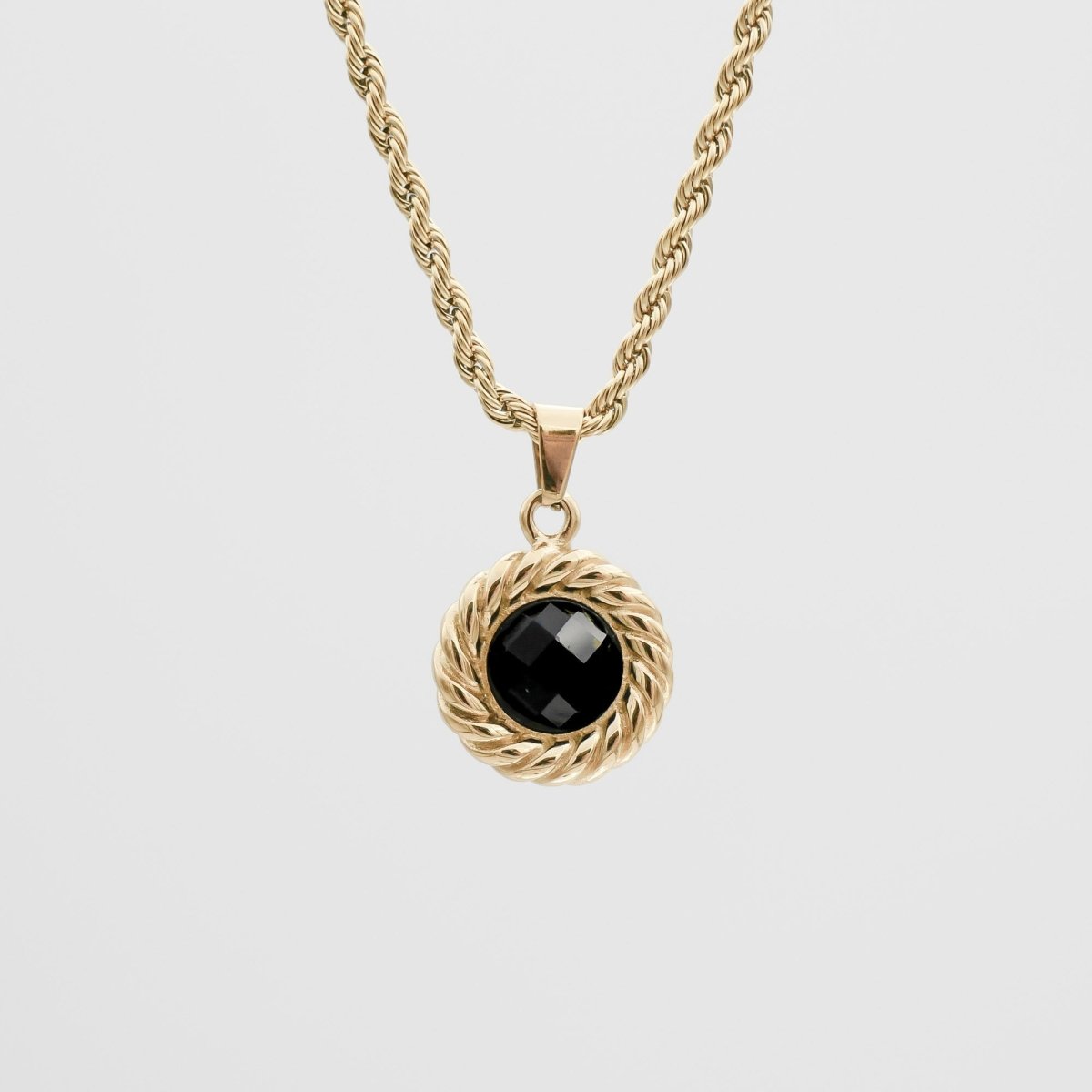 Esme Onyx Round Necklace - ISMI JEWELS