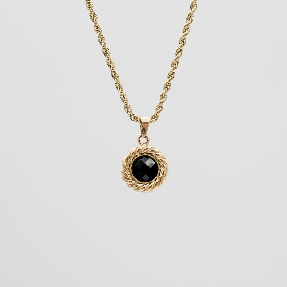Esme Onyx Round Necklace - ISMI JEWELS