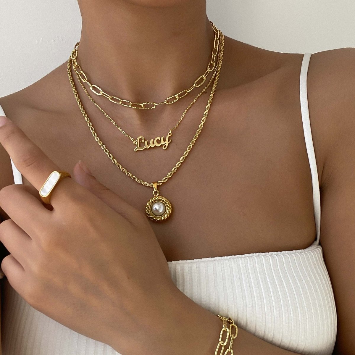 Esme Pearl Round Necklace - ISMI JEWELS