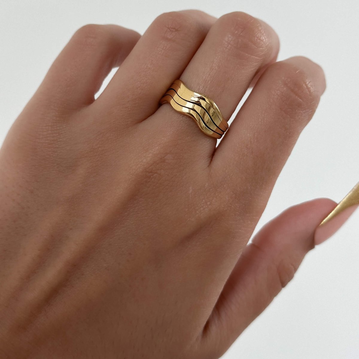 Esme Triple Wave Ring - ISMI JEWELS