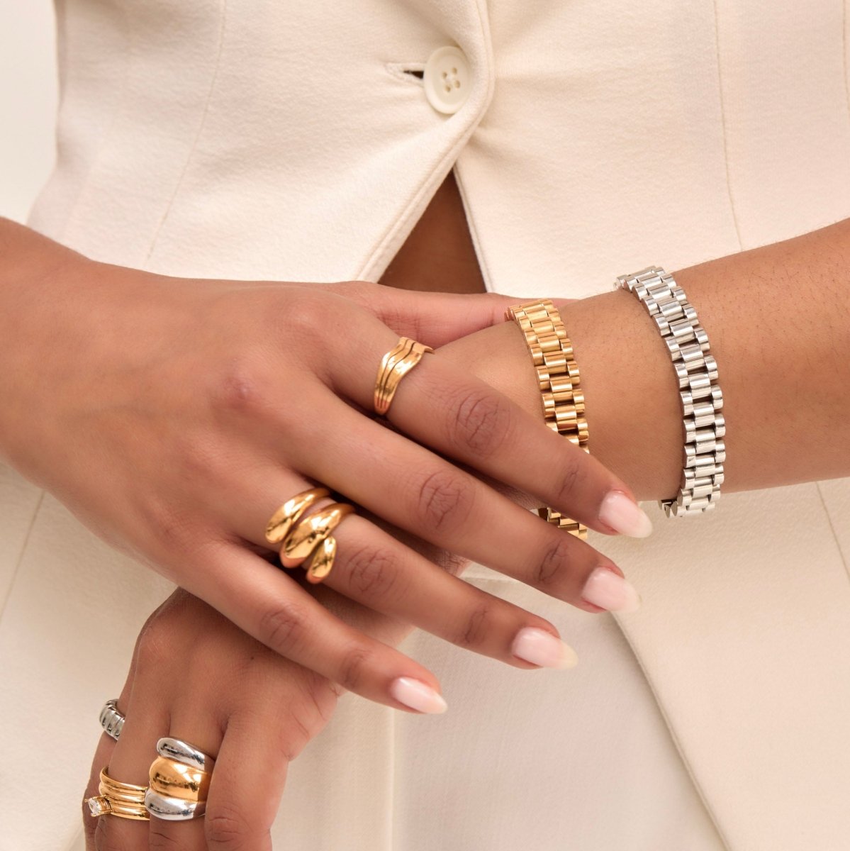 Esme Triple Wave Ring - ISMI JEWELS