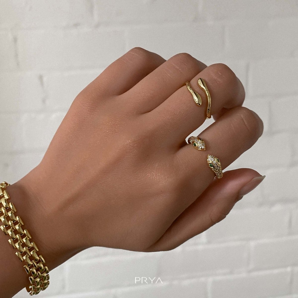 Eve Adjustable Snake Ring - ISMI JEWELS