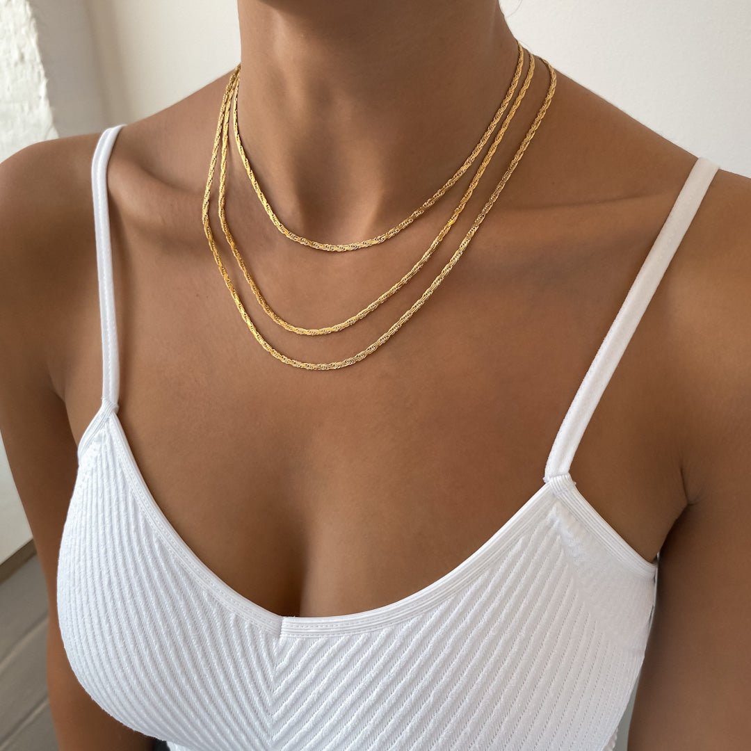 Flat Rope Link Chain | Gold - ISMI JEWELS