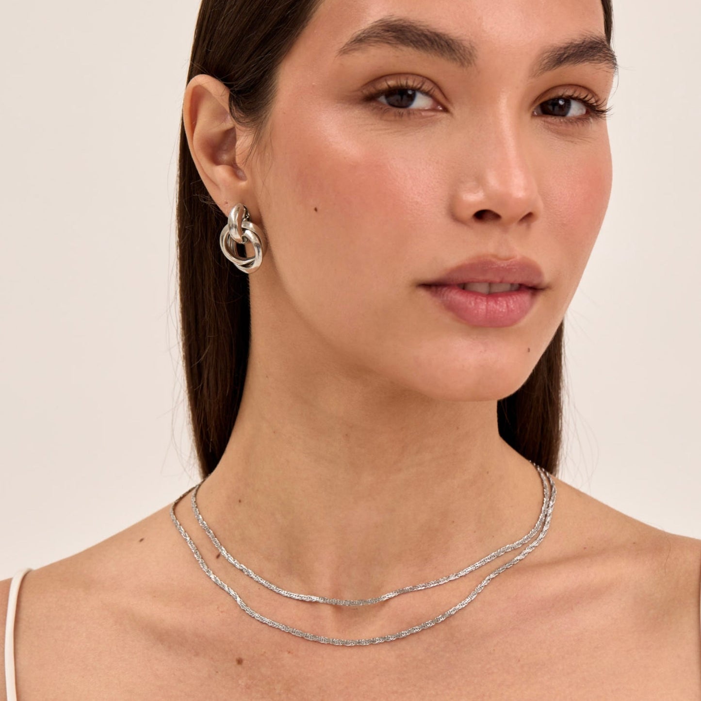 Flat Rope Link Chain | Silver - Image 2 - ISMI JEWELS