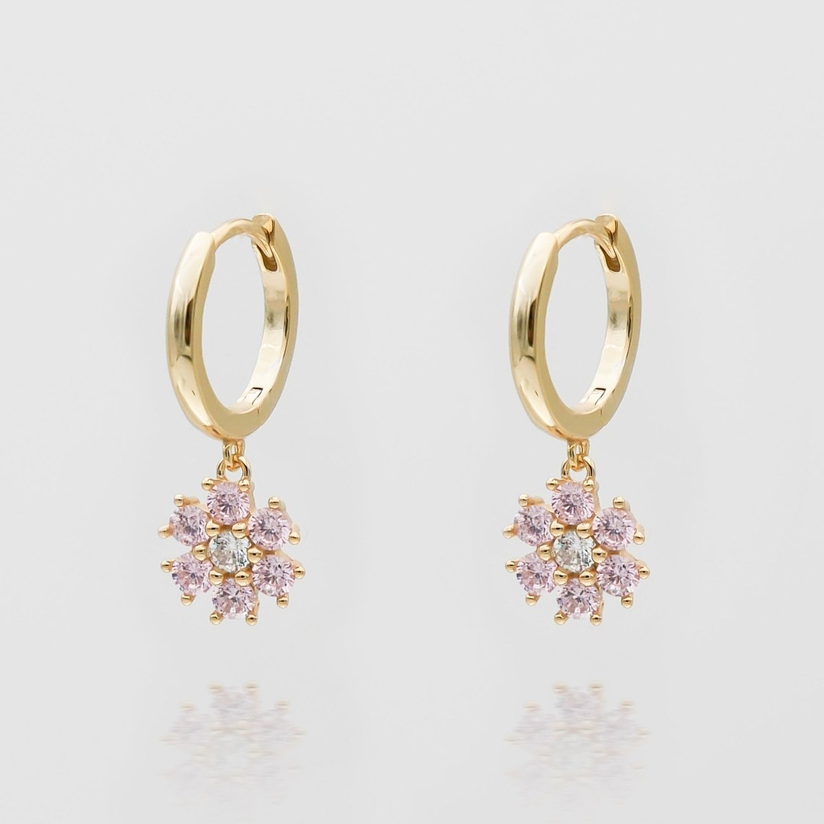 Fleur Huggie Earrings - ISMI JEWELS