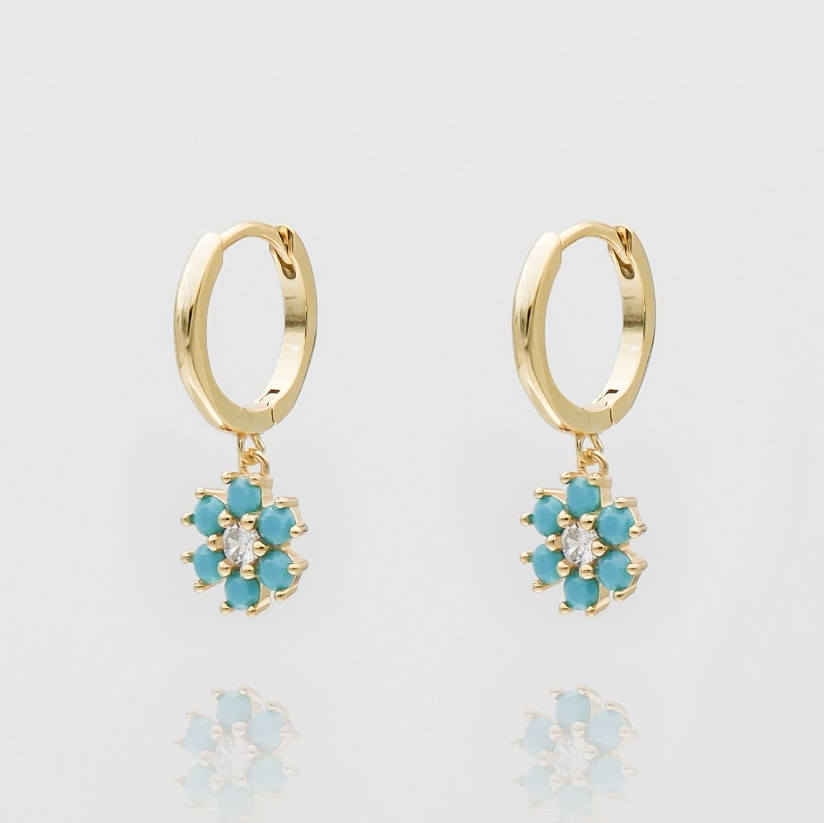 Fleur Huggie Earrings - ISMI JEWELS