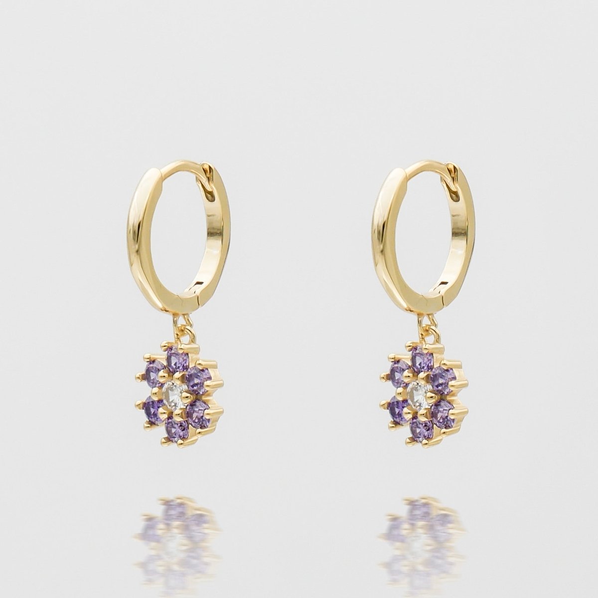 Fleur Huggie Earrings - ISMI JEWELS