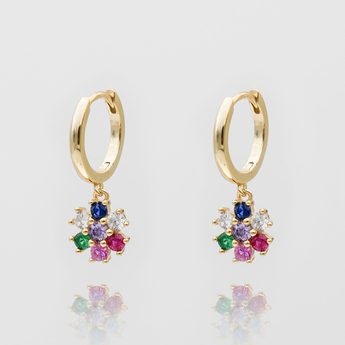 Fleur Huggie Earrings - ISMI JEWELS