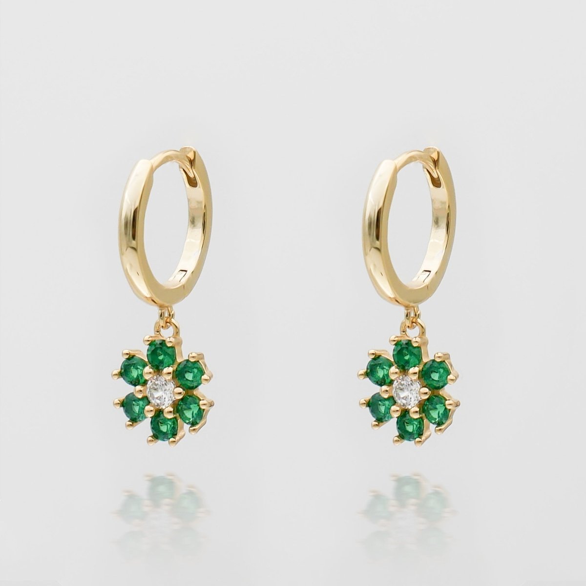 Fleur Huggie Earrings - ISMI JEWELS