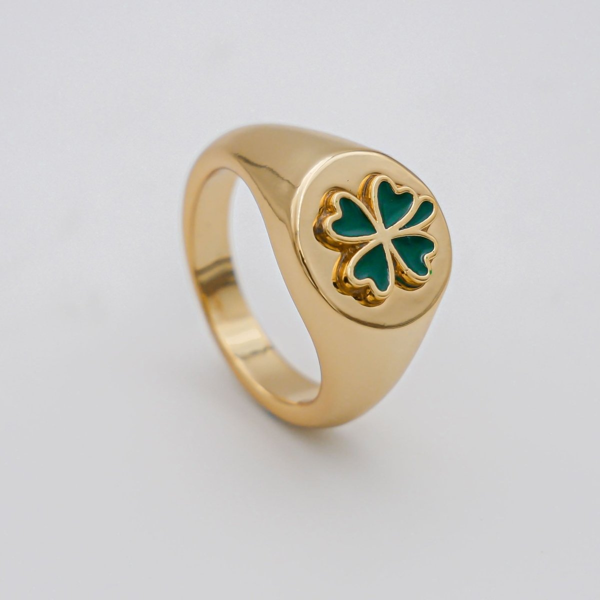 Four Leaf Clover Signet Ring - ISMI JEWELS