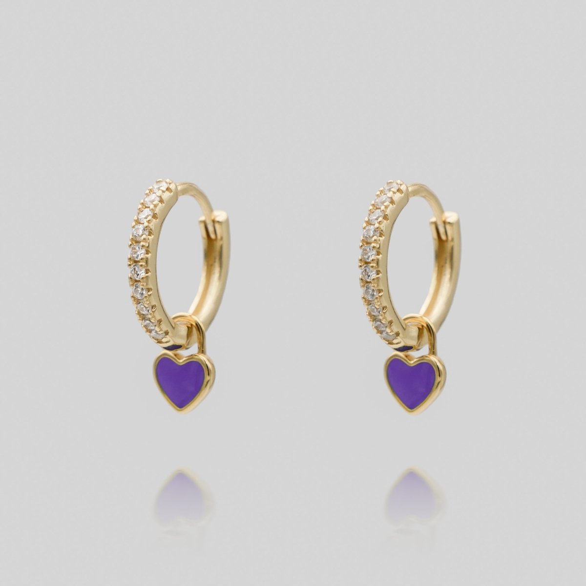 Gabby Heart Huggies - ISMI JEWELS
