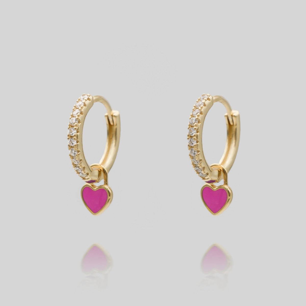 Gabby Heart Huggies - ISMI JEWELS