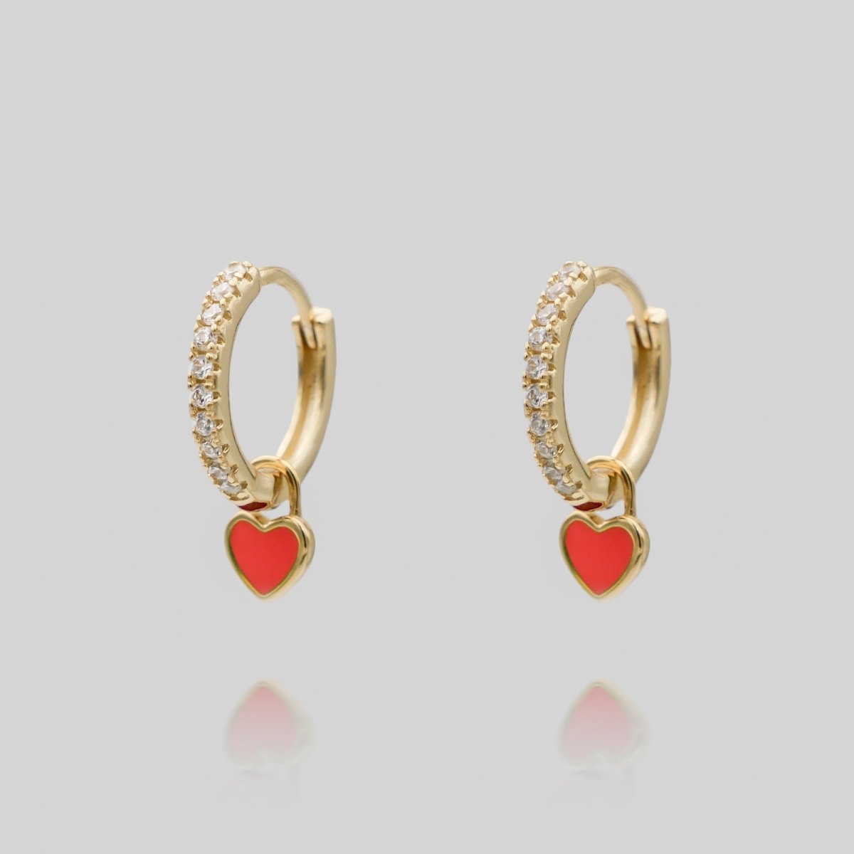 Gabby Heart Huggies - ISMI JEWELS