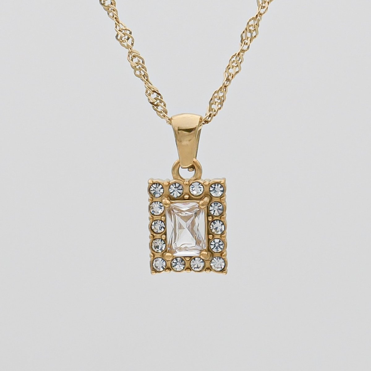 Gaia Gemstone Tablet Necklace - ISMI JEWELS