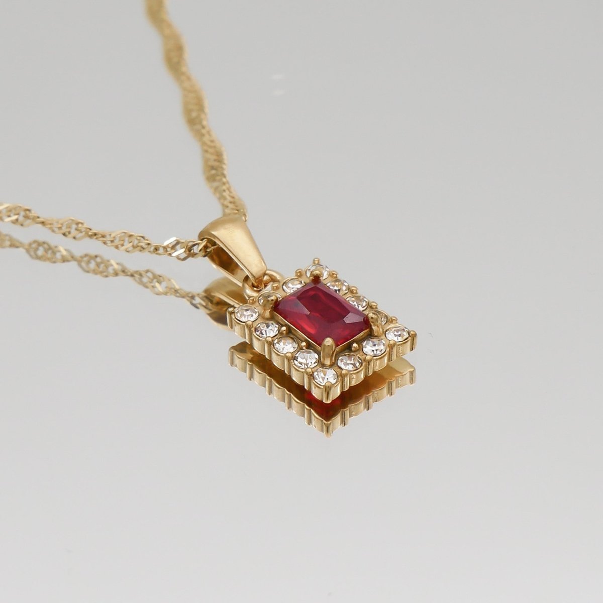 Gaia Gemstone Tablet Necklace - ISMI JEWELS
