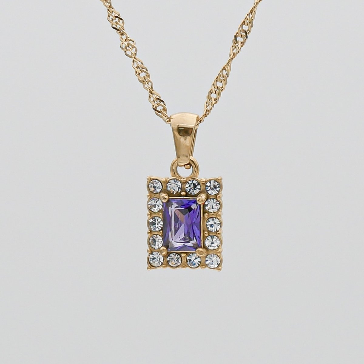 Gaia Gemstone Tablet Necklace - ISMI JEWELS