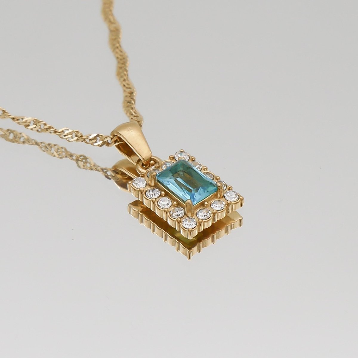 Gaia Gemstone Tablet Necklace - ISMI JEWELS