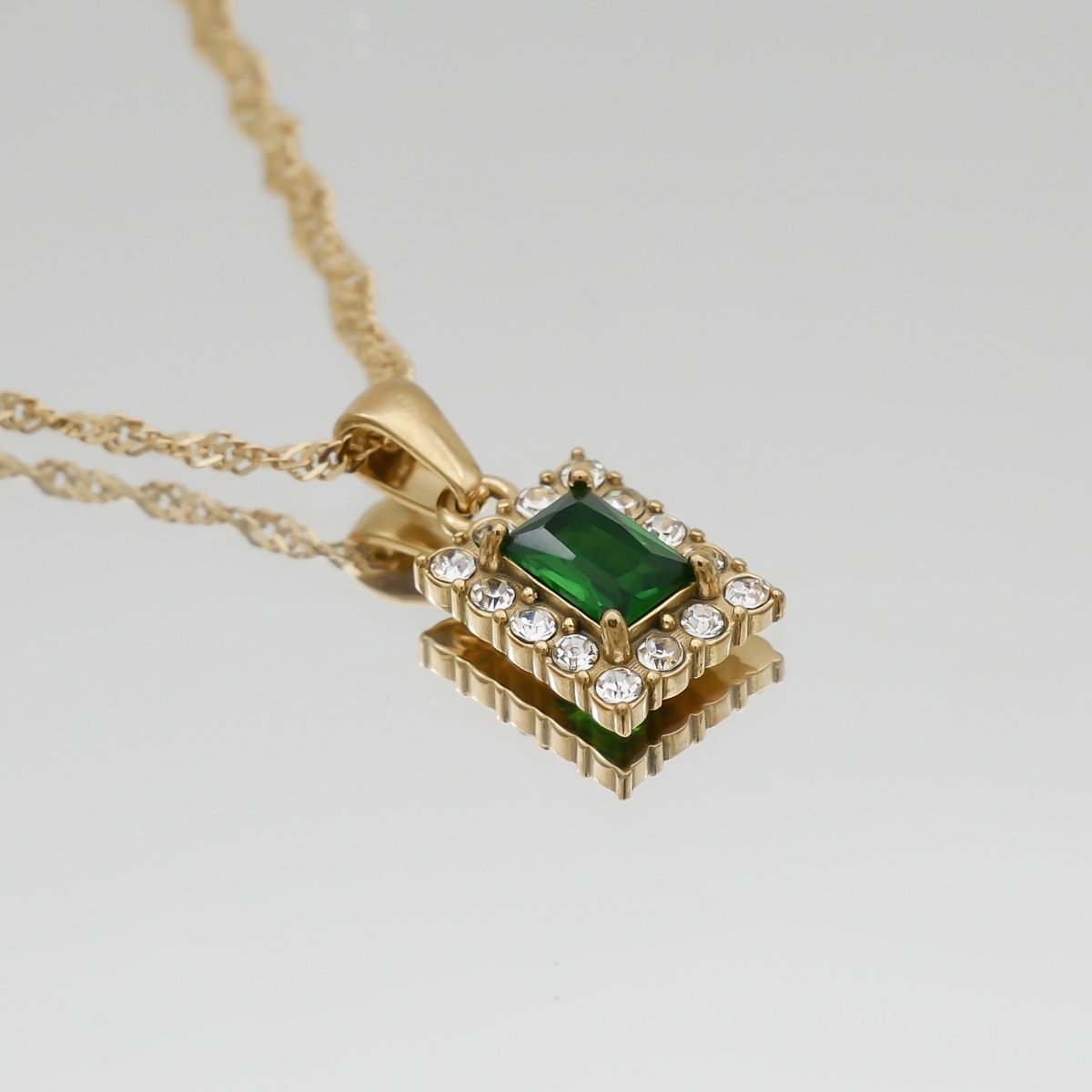 Gaia Gemstone Tablet Necklace - ISMI JEWELS