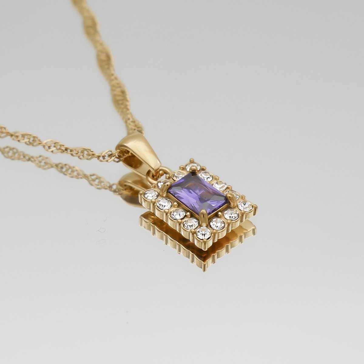 Gaia Gemstone Tablet Necklace - ISMI JEWELS