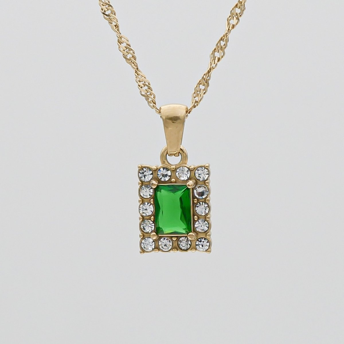 Gaia Gemstone Tablet Necklace - ISMI JEWELS