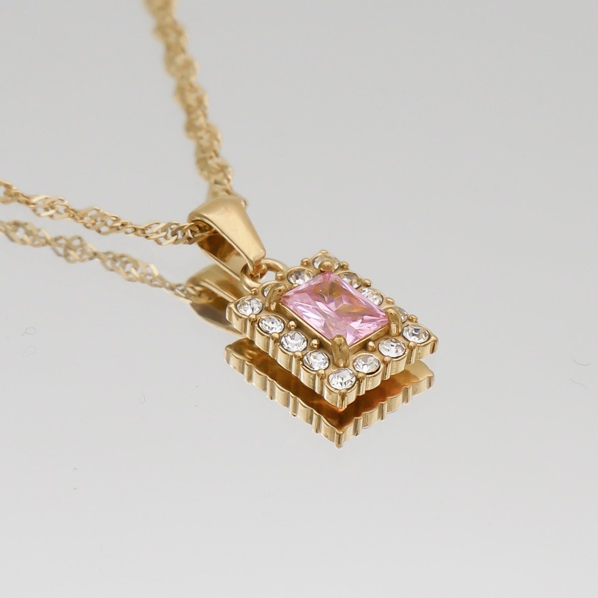 Gaia Gemstone Tablet Necklace - ISMI JEWELS